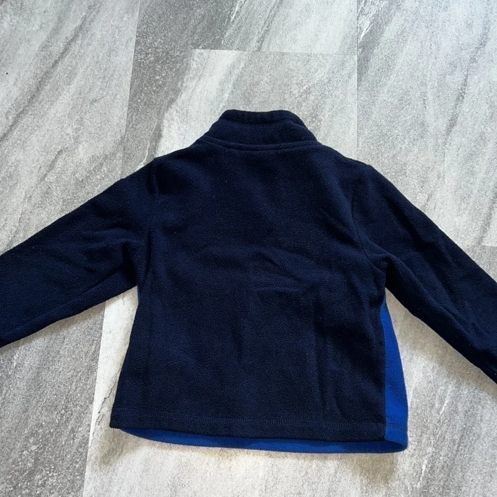 Grey & blue half zip fleece size 2T unisex pullover fleece sweater jacket